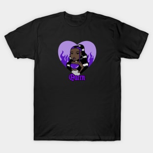 Queen Doll girl Purple-Heart V1 T-Shirt